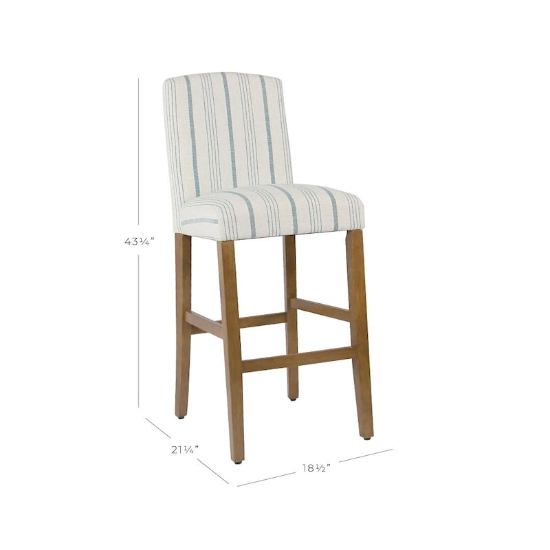 Tabouret de bar haut classique 29 pouces - Calypso à rayures bleu - 29 pouces
