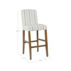 Tabouret de bar haut classique 29 pouces - Calypso à rayures bleu - 29 pouces