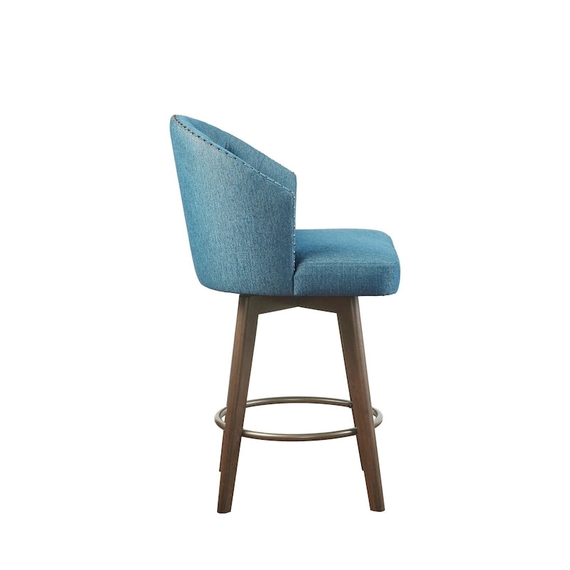 Upholstered 360 Degree Swivel Counter Stool 26 H
