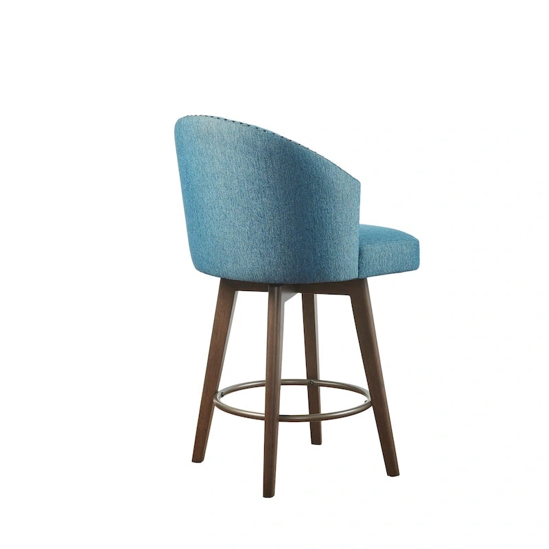 Upholstered 360 Degree Swivel Counter Stool 26 H