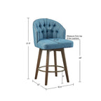 Tabouret de comptoir rembourré pivotant à 360 degrés 26 H