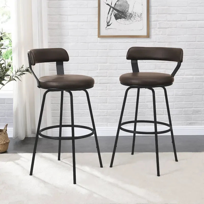 Metal Counter Height Industrial Swivel Bar Stools