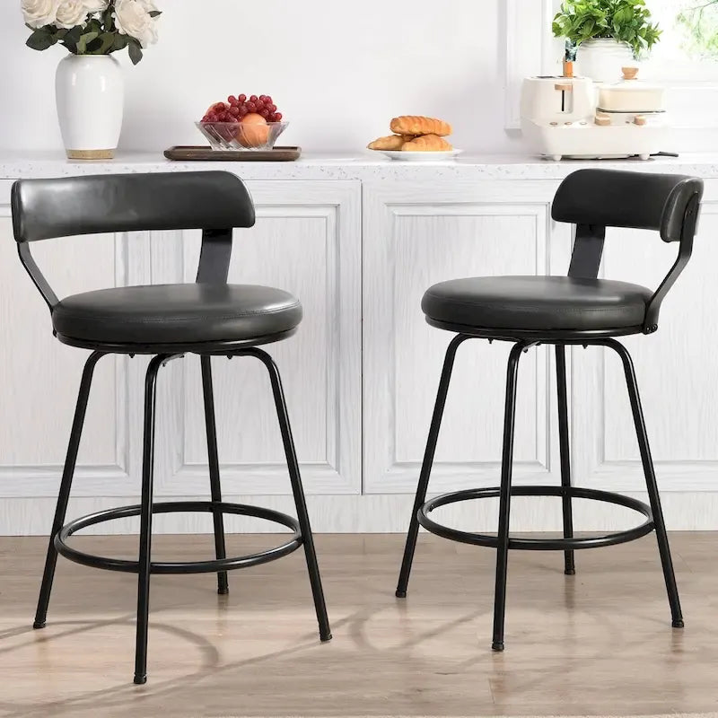 Metal Counter Height Industrial Swivel Bar Stools