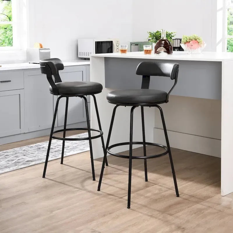 Metal Counter Height Industrial Swivel Bar Stools