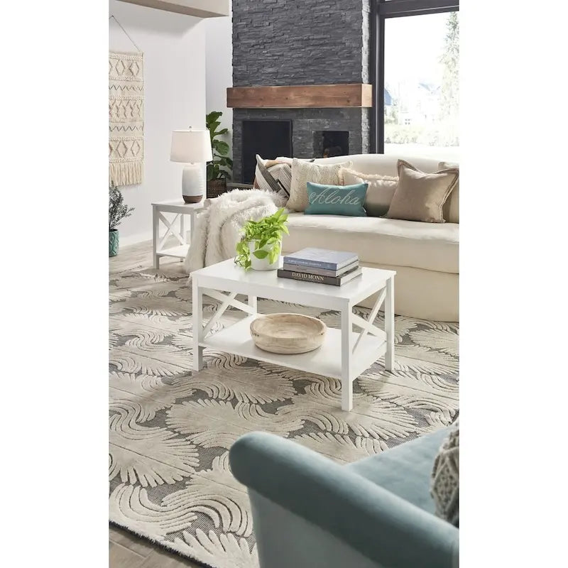 Two-tier Coffee Table with Shelf