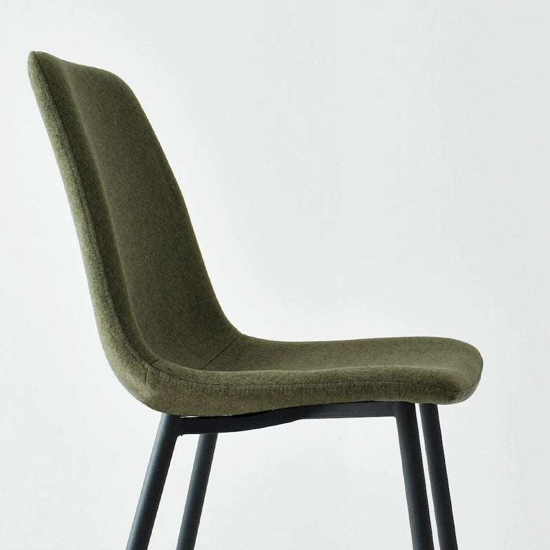 Chaises de salle à manger modernes rembourrées en tissu (lot de 4) - 34x18x18