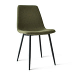 Chaises de salle à manger modernes rembourrées en tissu (lot de 4) - 34x18x18