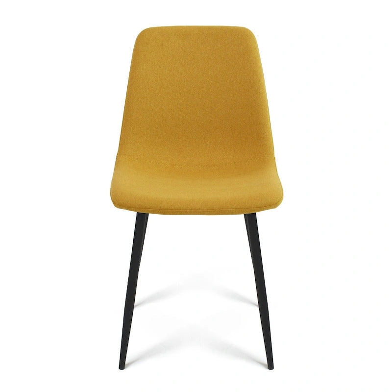 Chaises de salle à manger modernes rembourrées en tissu (lot de 4) - 34x18x18