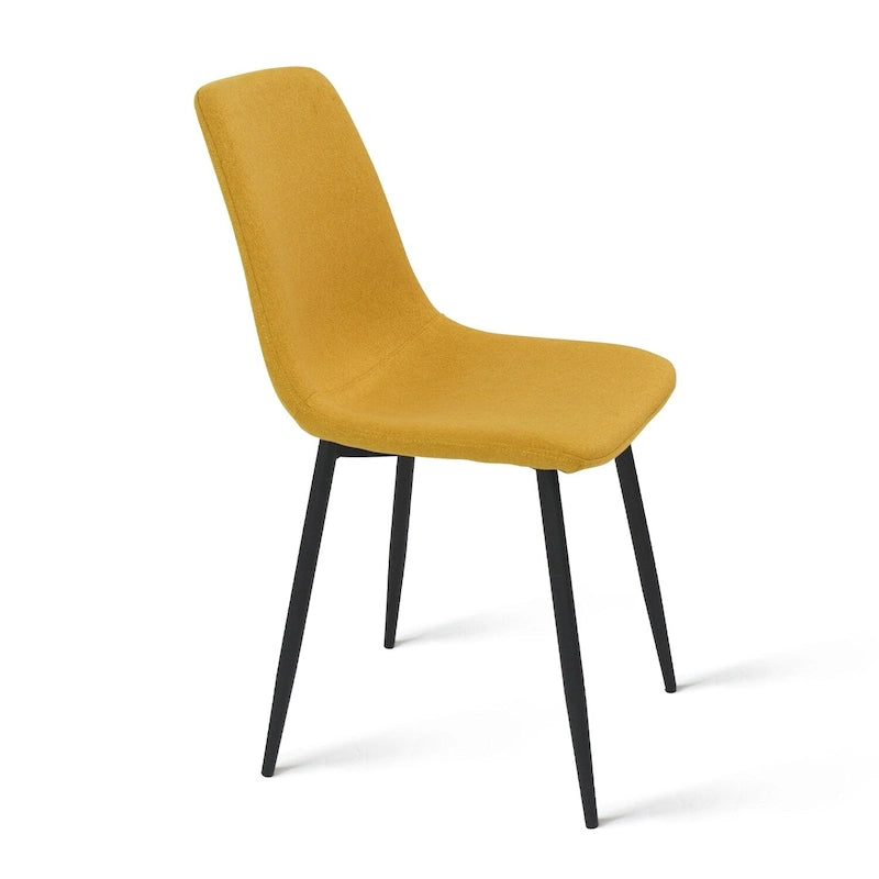 Chaises de salle à manger modernes rembourrées en tissu (lot de 4) - 34x18x18