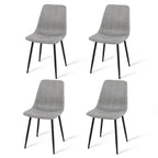 Chaises de salle à manger modernes rembourrées en tissu (lot de 4) - 34x18x18