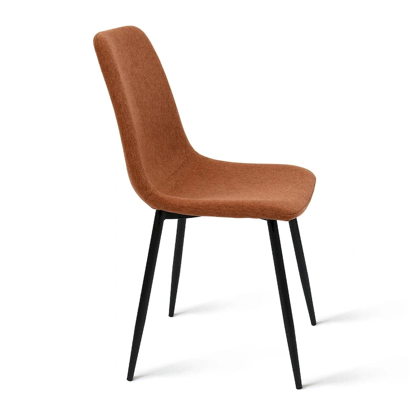 Chaises de salle à manger modernes rembourrées en tissu (lot de 4) - 34x18x18