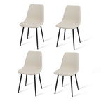 Chaises de salle à manger modernes rembourrées en tissu (lot de 4) - 34x18x18
