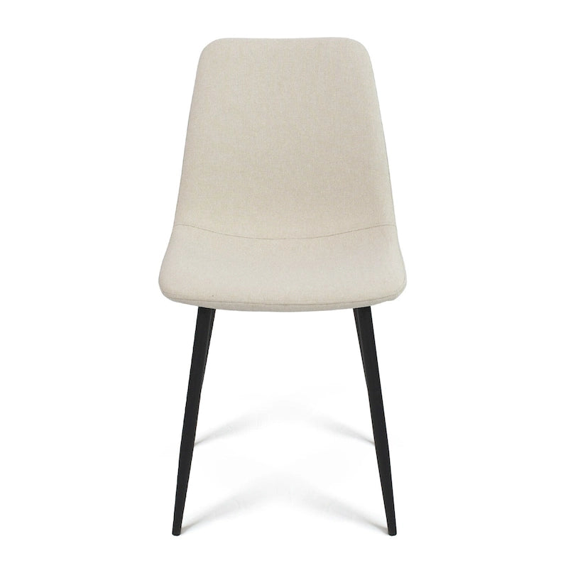 Chaises de salle à manger modernes rembourrées en tissu (lot de 4) - 34x18x18