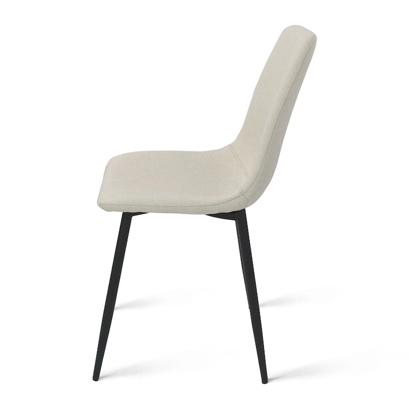 Chaises de salle à manger modernes rembourrées en tissu (lot de 4) - 34x18x18