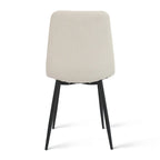 Chaises de salle à manger modernes rembourrées en tissu (lot de 4) - 34x18x18
