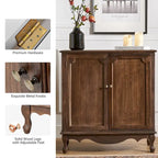 Meuble décoratif de style rustique à double porte de 86 cm de haut