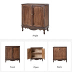 Meuble décoratif de style rustique à double porte de 86 cm de haut
