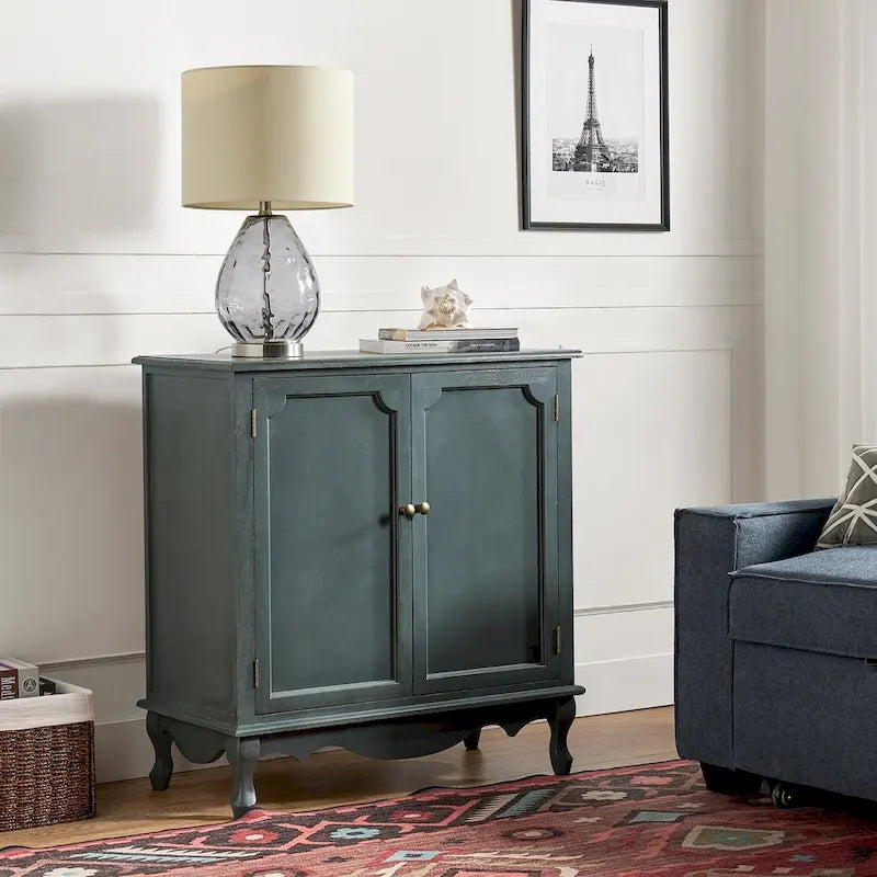 Meuble décoratif de style rustique à double porte de 86 cm de haut