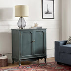 Meuble décoratif de style rustique à double porte de 86 cm de haut