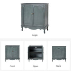 Meuble décoratif de style rustique à double porte de 86 cm de haut