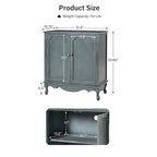 Meuble décoratif de style rustique à double porte de 86 cm de haut