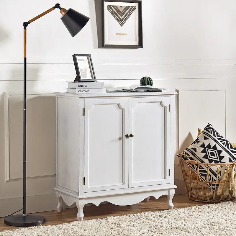 Meuble décoratif de style rustique à double porte de 86 cm de haut