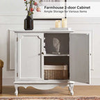 Meuble décoratif de style rustique à double porte de 86 cm de haut