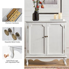 Meuble décoratif de style rustique à double porte de 86 cm de haut