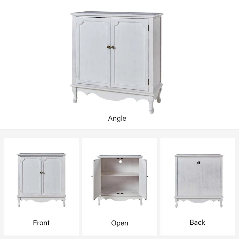 Meuble décoratif de style rustique à double porte de 86 cm de haut