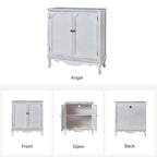 Meuble décoratif de style rustique à double porte de 86 cm de haut