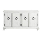 Meuble TV console en bois massif à 4 portes de 65 pouces - 35 pouces de haut x 65 pouces de large x 18 pouces de profondeur