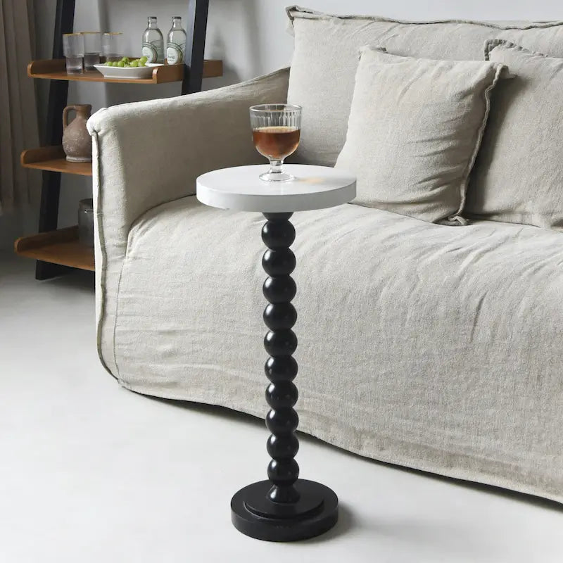 Pedestal Small Drinking Table, Contemporary Side Table