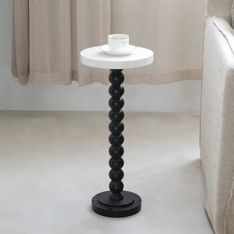 Petite table d'appoint piédestal, table d'appoint contemporaine