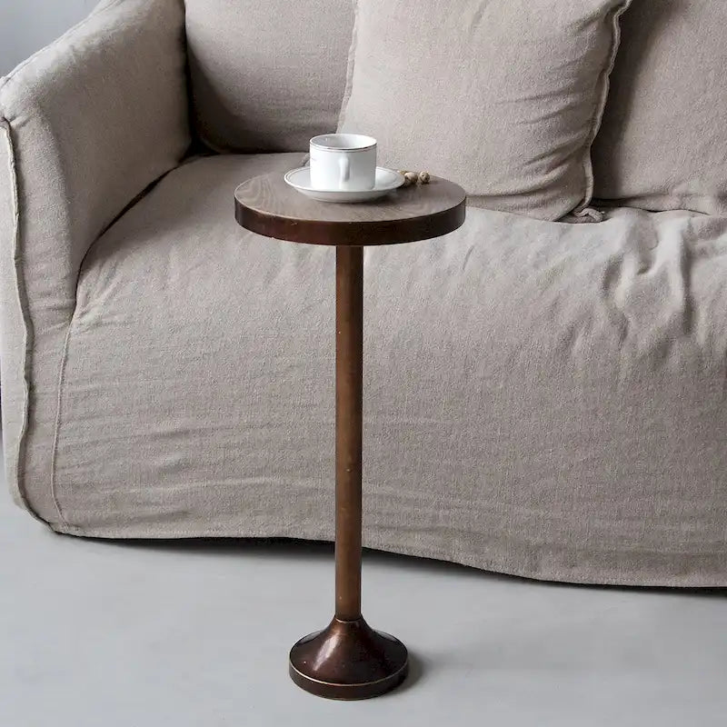 Petite table d'appoint piédestal, table d'appoint contemporaine