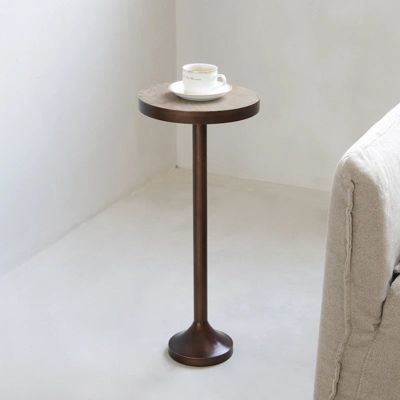 Petite table d'appoint piédestal, table d'appoint contemporaine