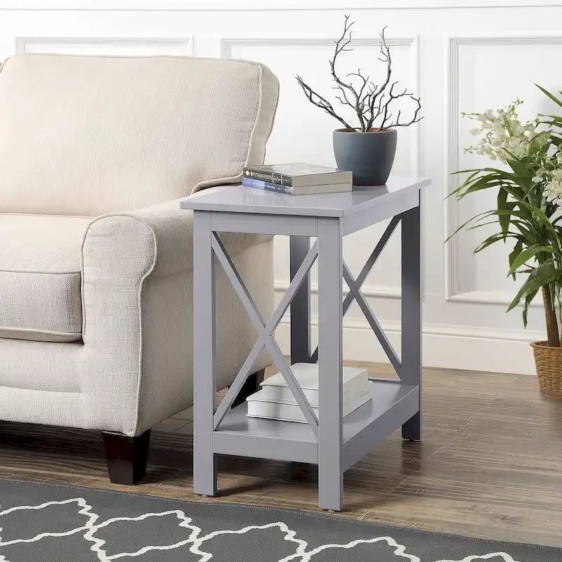 Chairside End Table with Shelf