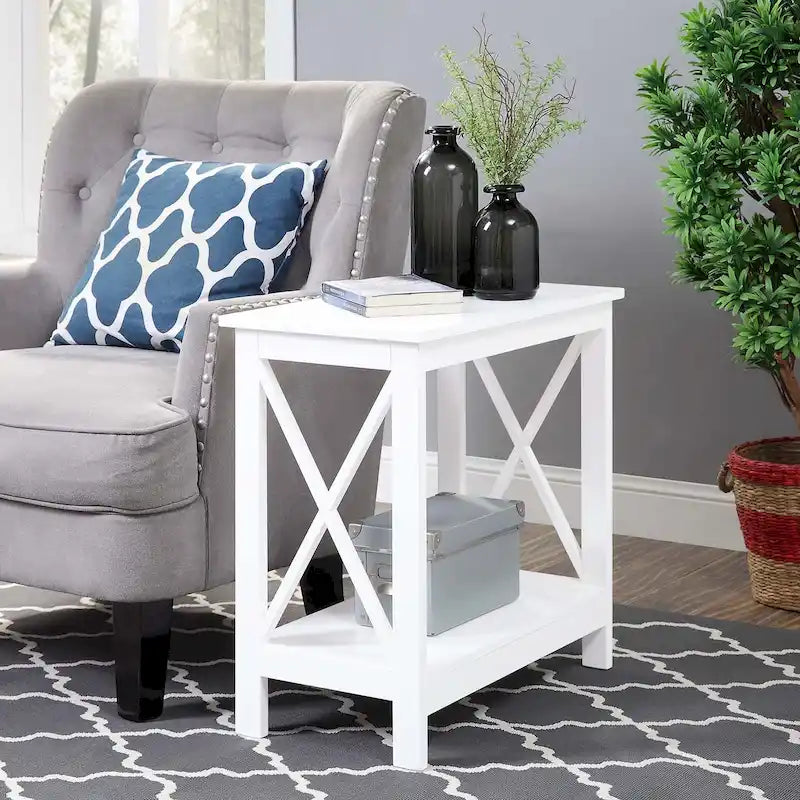 Chairside End Table with Shelf
