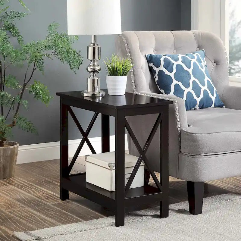 Chairside End Table with Shelf