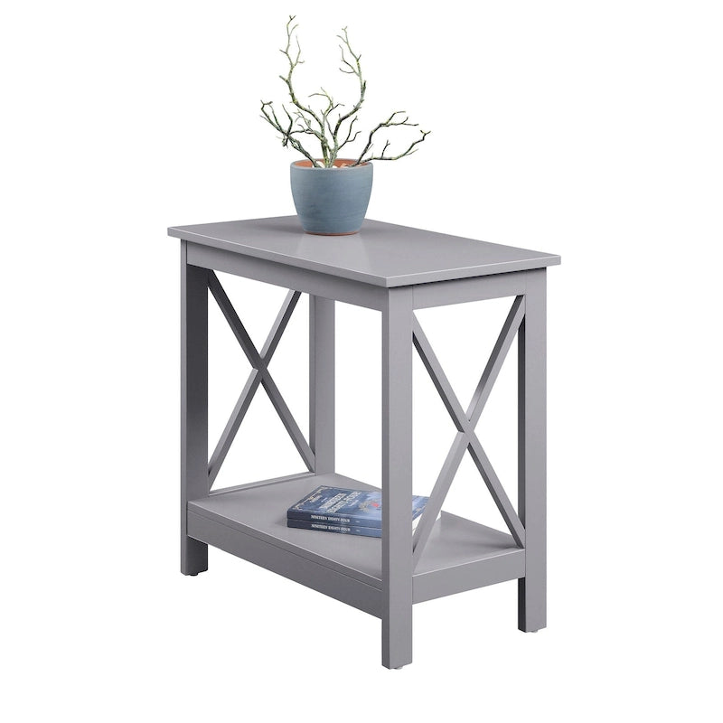 Table d'appoint de chevet avec étagère