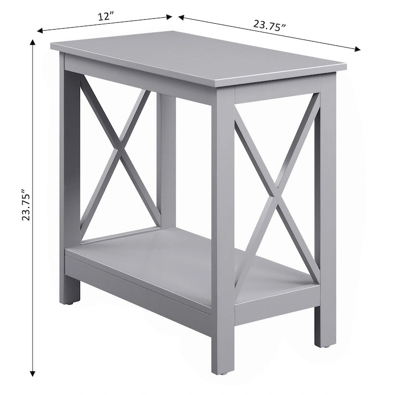 Table d'appoint de chevet avec étagère