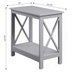 Table d'appoint de chevet avec étagère