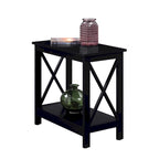 Table d'appoint de chevet avec étagère