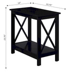 Table d'appoint de chevet avec étagère