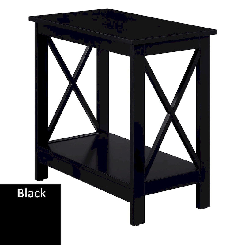 Table d'appoint de chevet avec étagère