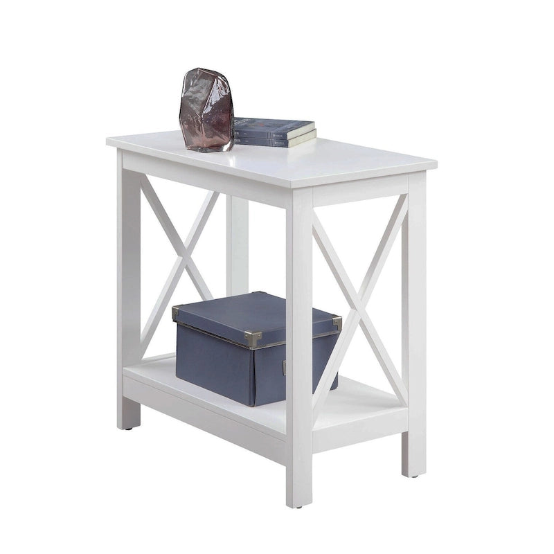Table d'appoint de chevet avec étagère