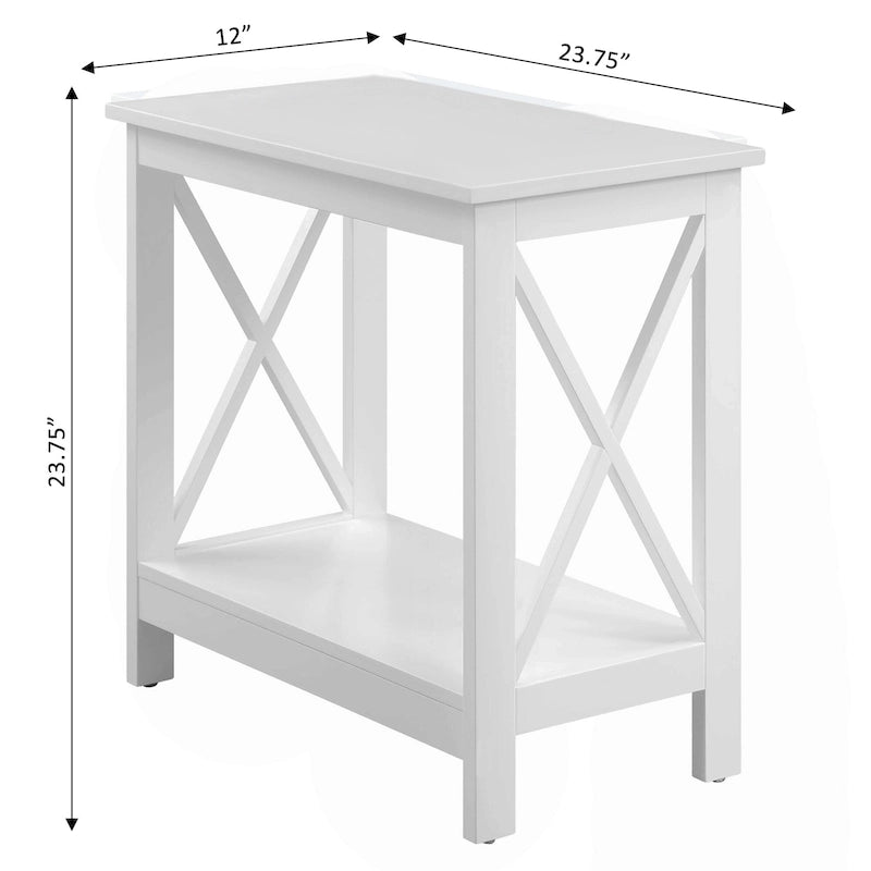 Table d'appoint de chevet avec étagère