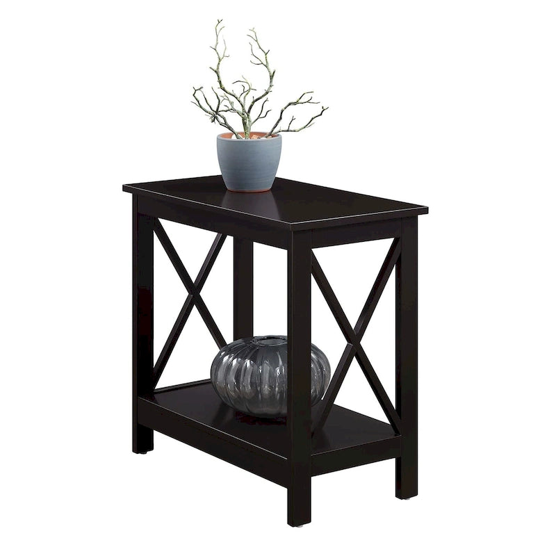Table d'appoint de chevet avec étagère