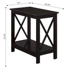 Table d'appoint de chevet avec étagère