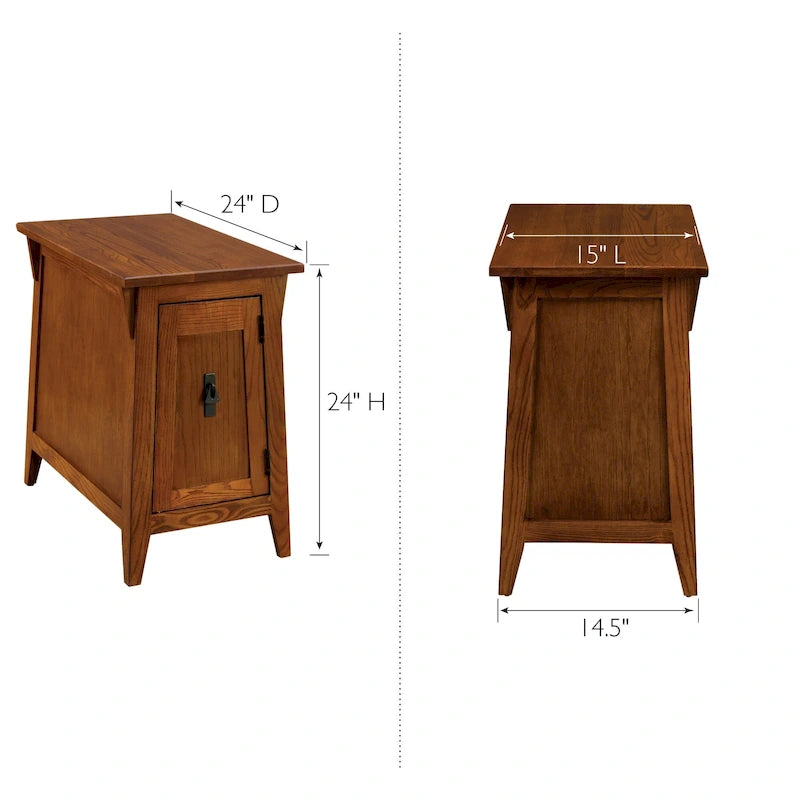 Traditional Solid Wood Mission Cabinet End Table