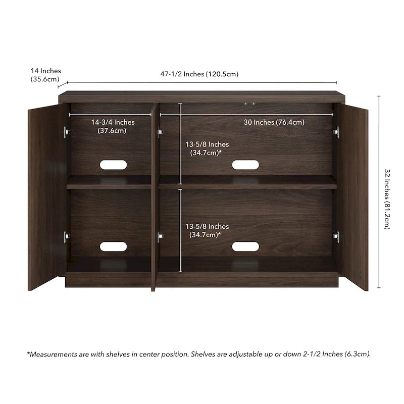 Buffet rectangulaire de 48 po de largeur — 47,5 po de largeur